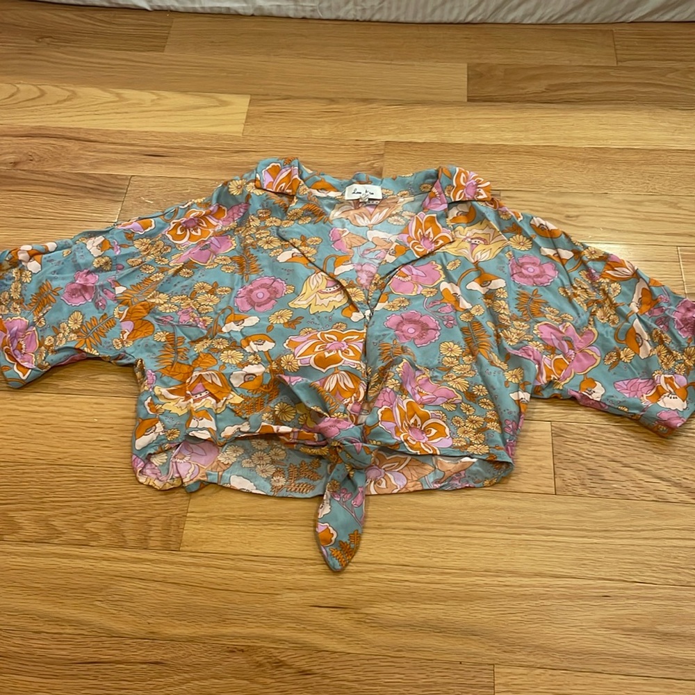 Button down crop top